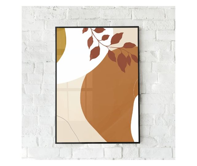 Uokvireni Plakati, Minimal Red Branch, 60x40 cm, Crni okvir