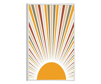 Plakat w ramce, MInimal Sun Rays, 80x60 cm, biała ramka