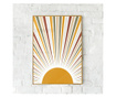 Plakat w ramce, MInimal Sun Rays, 50x 70 cm, złota rama
