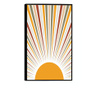 Plakat w ramce, MInimal Sun Rays, 80x60 cm, czarna ramka