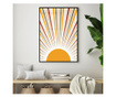 Plakat w ramce, MInimal Sun Rays, 80x60 cm, czarna ramka