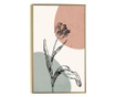 Plakat w ramce, Minimalist Flower, 60x40 cm, złota rama