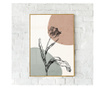 Uokvireni Plakati, Minimalist Flower, 60x40 cm, Zlatni okvir