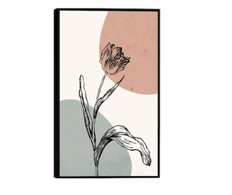Plakat w ramce, Minimalist Flower, 50x 70 cm, czarna ramka