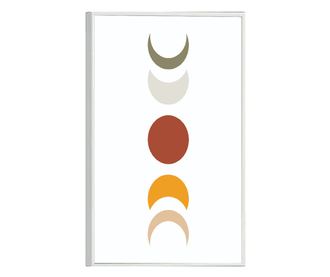 Uokvireni Plakati, MInimalist Moons, 60x40 cm, Bijeli okvir