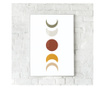Uokvireni Plakati, MInimalist Moons, 60x40 cm, Bijeli okvir