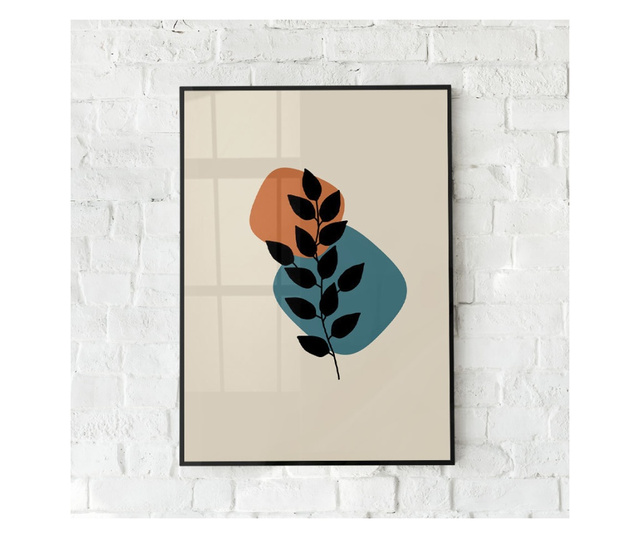 Plakat w ramce, Minimalist Plant 1, 50x 70 cm, czarna ramka