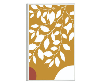Uokvireni Plakati, Minimalist Tree Leaves, 80x60 cm, Bijeli okvir