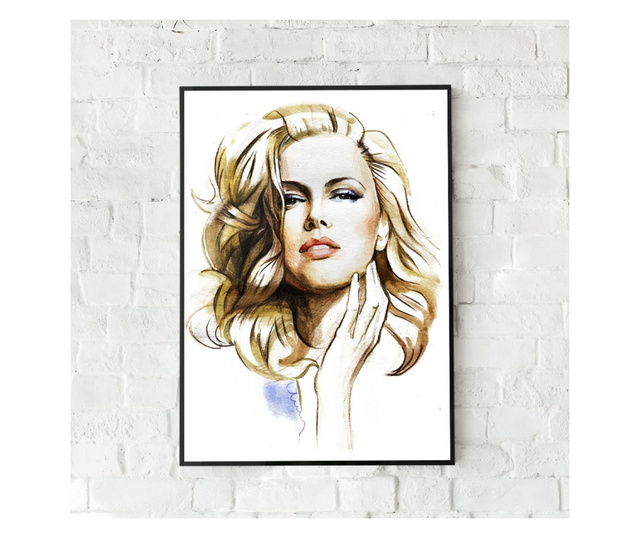 Uokvireni Plakati, Modern Young Blonde, 42 x 30 cm, Crni okvir