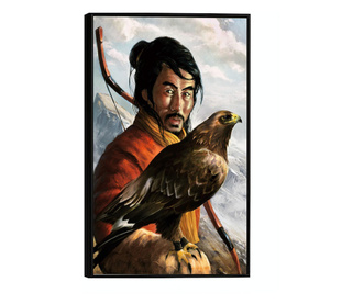 Plakat w ramce, Mongol Warrior, 21 x 30 cm, czarna ramka