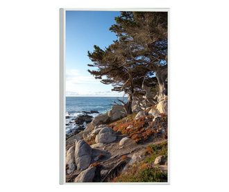 Uokvireni Plakati, Monterey California, 80x60 cm, Bijeli okvir