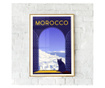 Plakat w ramce, Morocco Window, 80x60 cm, złota rama