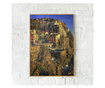 Plakat w ramce, Mountain City, 80x60 cm, złota rama