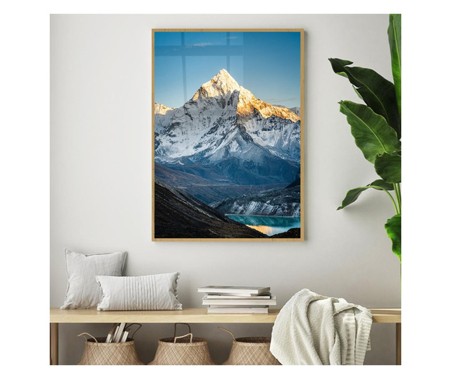 Plakat w ramce, Mountain Peak, 21 x 30 cm, złota rama