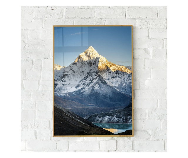 Plakat w ramce, Mountain Peak, 21 x 30 cm, złota rama
