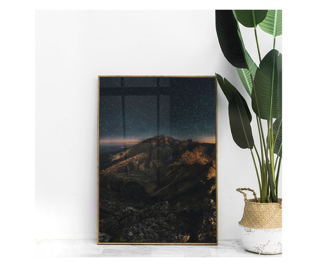 Plakat w ramce, Mountain Sky, 60x40 cm, złota rama