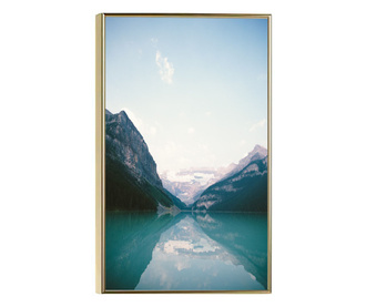 Plakat w ramce, Mountain Valley, 50x 70 cm, złota rama