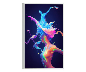 Plakat w ramce, Neon Acrylic Paint, 50x 70 cm, biała ramka