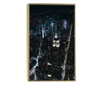 Plakat w ramce, Night Landscape, 50x 70 cm, złota rama