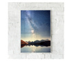 Plakat w ramce, Night Sky Landscape, 80x60 cm, biała ramka