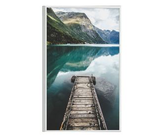 Uokvireni Plakati, Norway Lake, 80x60 cm, Bijeli okvir