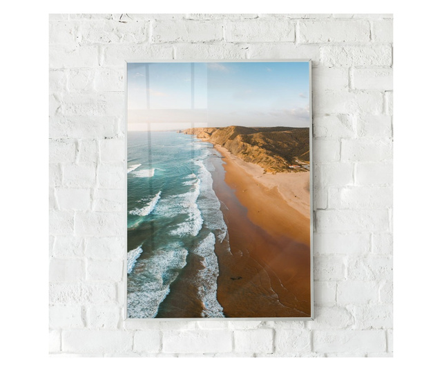 Plakat w ramce, Ocean Waves, 50x 70 cm, biała ramka