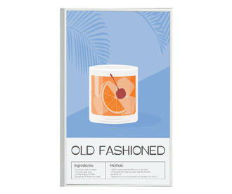 Plakat w ramce, Old Fashioned, 42 x 30 cm, biała ramka