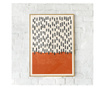 Plakat w ramce, Orange Background With Black Lines, 50x 70 cm, złota rama