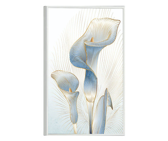 Plakat w ramce, orhidee 3, 50x 70 cm, biała ramka