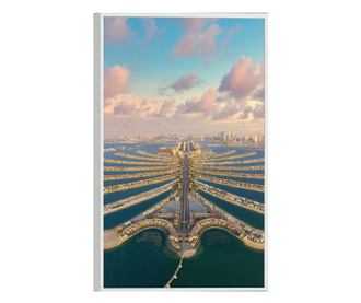 Plakat w ramce, Palm Dubai, 21 x 30 cm, biała ramka