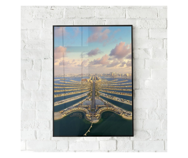 Plakat w ramce, Palm Dubai, 50x 70 cm, czarna ramka