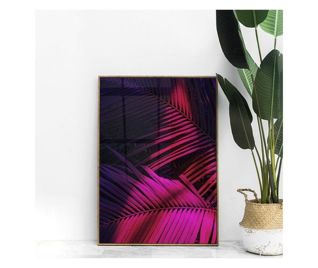 Uokvireni Plakati, Palm Leaves, 21 x 30 cm, Zlatni okvir