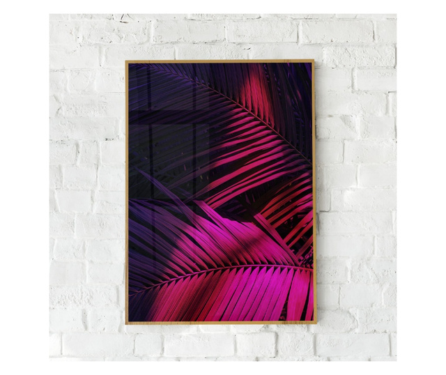 Plakat w ramce, Palm Leaves, 21 x 30 cm, złota rama