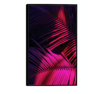 Tablou Poster Inramat, Palm Leaves, 21 x 30 cm, Rama Neagra