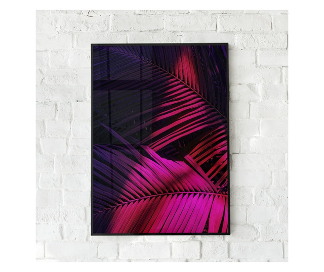 Plakat w ramce, Palm Leaves, 42 x 30 cm, czarna ramka