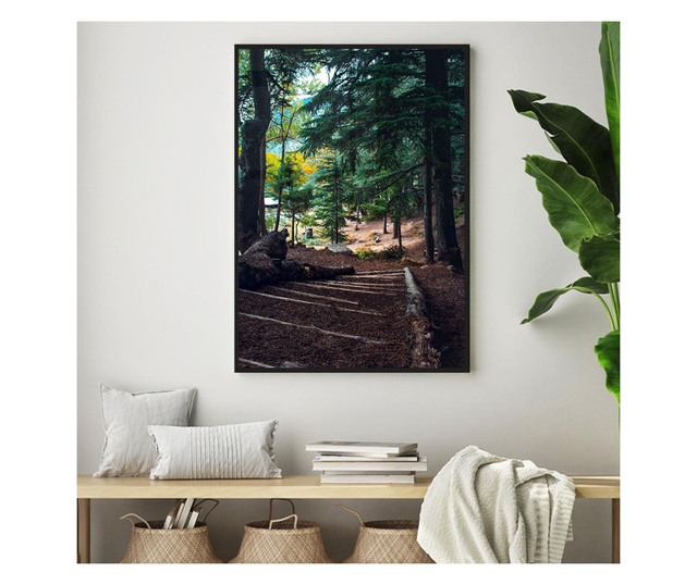 Plakat w ramce, Peacefull Forest, 80x60 cm, czarna ramka