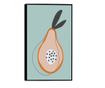 Uokvireni Plakati, Pear Pattern, 80x60 cm, Crni okvir