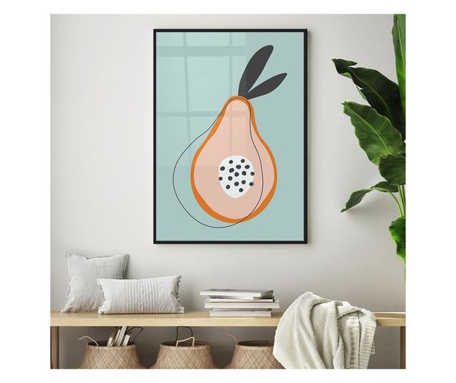 Uokvireni Plakati, Pear Pattern, 80x60 cm, Crni okvir