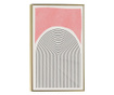 Uokvireni Plakati, Pink Lines, 60x40 cm, Zlatni okvir