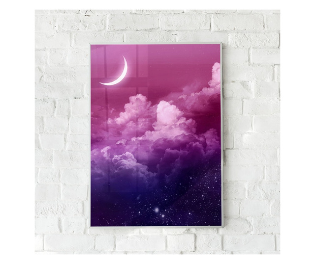 Uokvireni Plakati, Pink Stars, 50x 70 cm, Bijeli okvir
