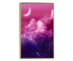 Uokvireni Plakati, Pink Stars, 50x 70 cm, Zlatni okvir