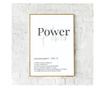 Uokvireni Plakati, Power Text, 80x60 cm, Zlatni okvir