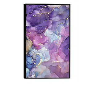Uokvireni Plakati, Purple Abstract Marble, 60x40 cm, Crni okvir