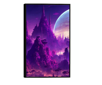 Uokvireni Plakati, Purple World, 21 x 30 cm, Crni okvir