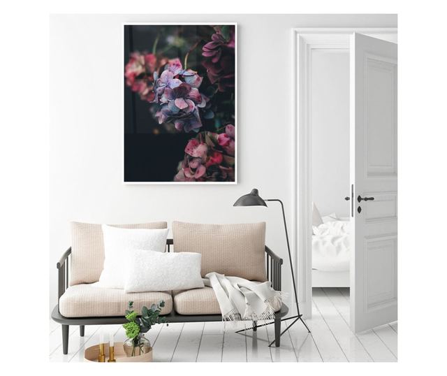 Uokvireni Plakati, Red Pink Flower, 42 x 30 cm, Bijeli okvir