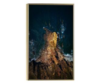 Uokvireni Plakati, Rocks and Water, 60x40 cm, Zlatni okvir