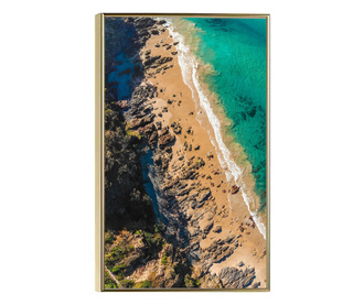 Plakat w ramce, Rocky Beach, 50x 70 cm, złota rama