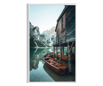 Plakat w ramce, Rowing Boats, 50x 70 cm, biała ramka