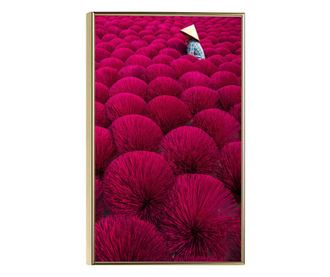 Uokvireni Plakati, Sea of Magenta, 50x 70 cm, Zlatni okvir
