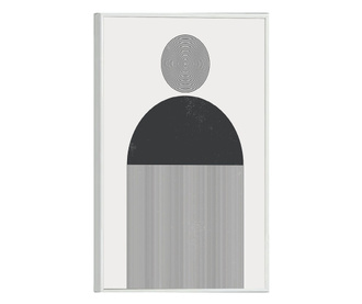 Uokvireni Plakati, Sfera Alb Negru, 50x 70 cm, Bijeli okvir